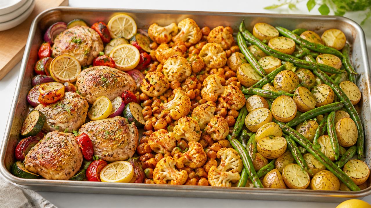 Gesunde Ofenrezepte: 3 komplette Gerichte vom Blech