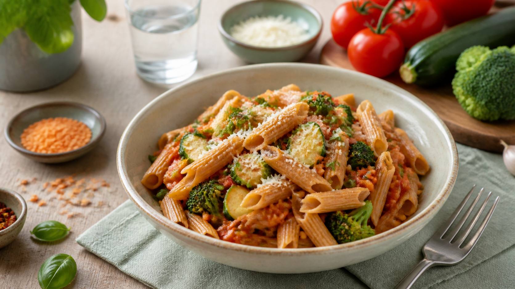 Leichte Pastagerichte zum Abnehmen: 3 Rezepte mit viel Gemüse